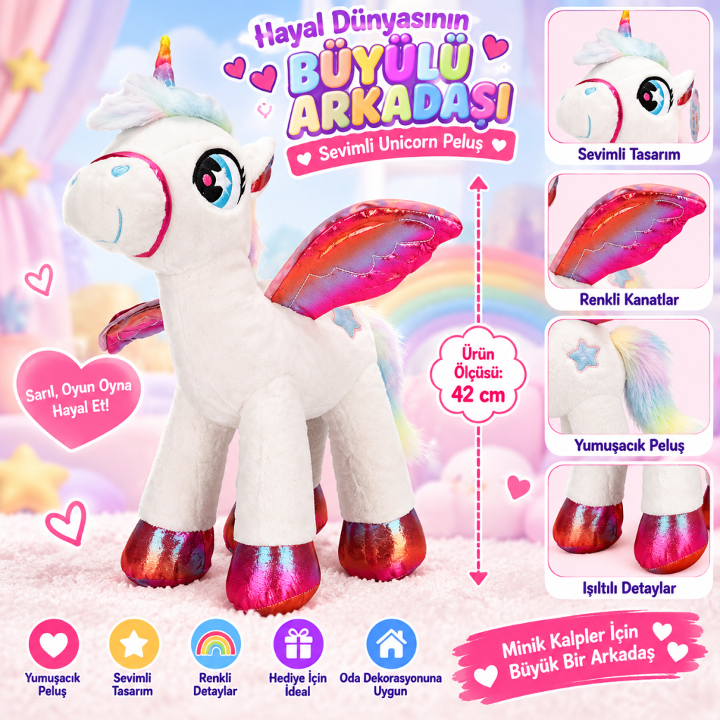 1004742 PELUŞ KANATLI 42CM