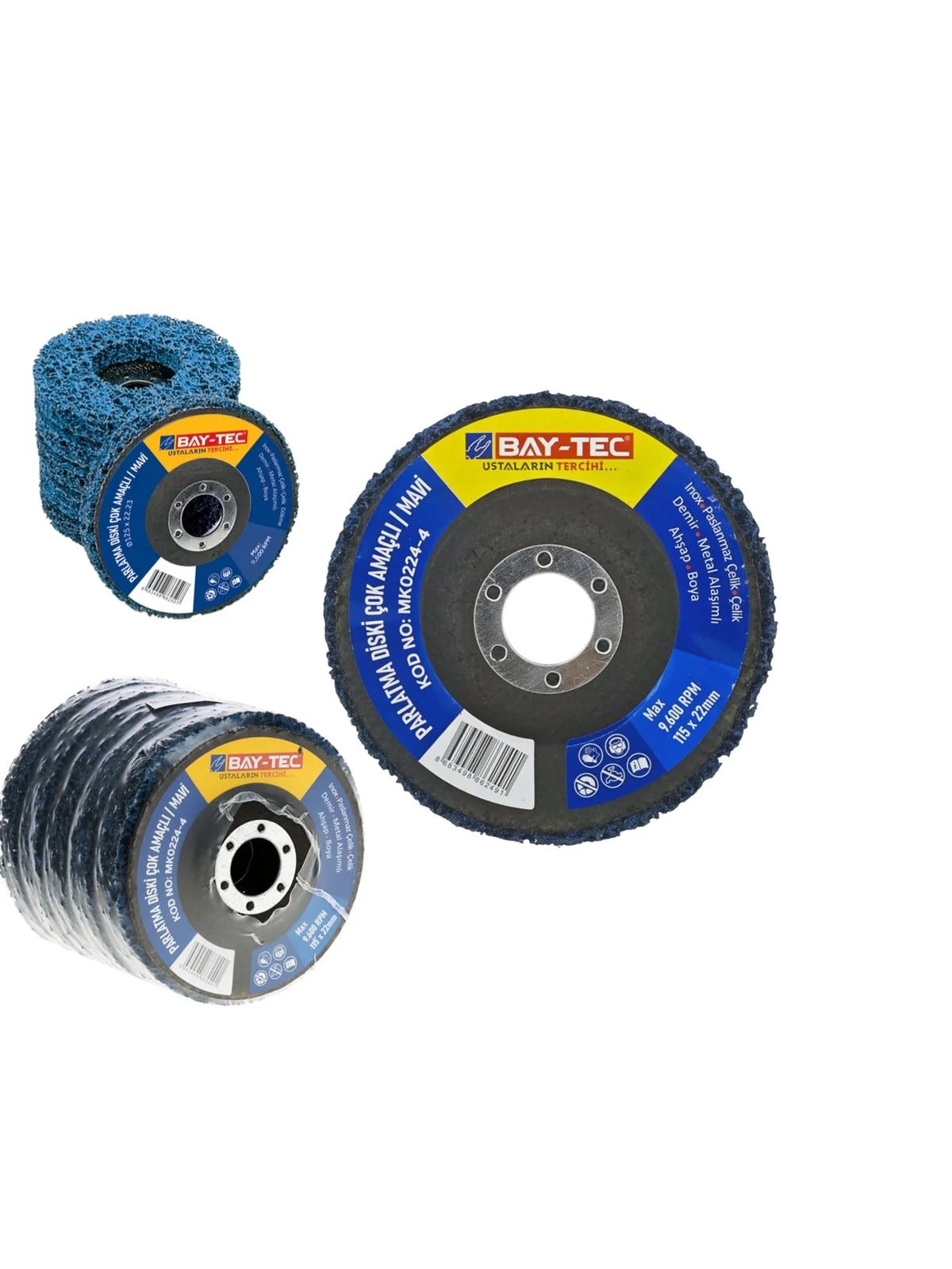 115 mm Parlatma Diski Çok Amaçlı Mavi MK0224-4