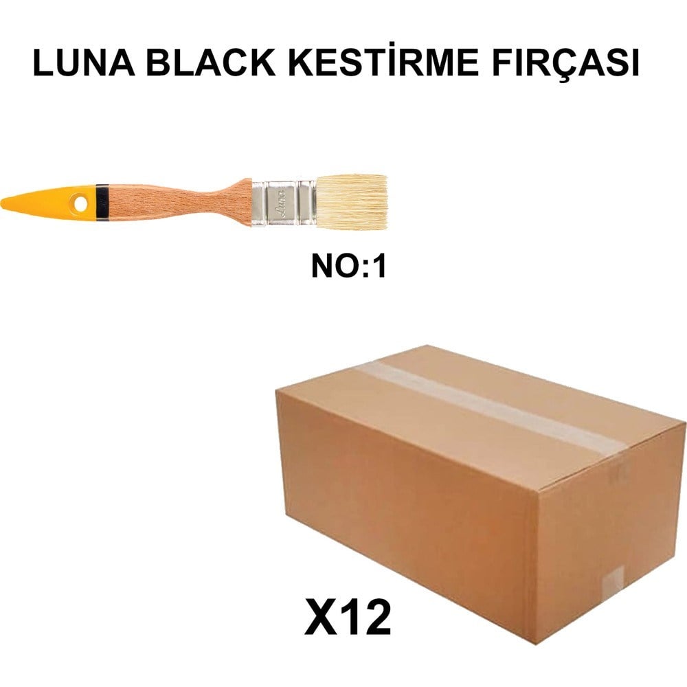 12 Adet Luna Black Kestirme Fırçası ile Kolay Uygulama