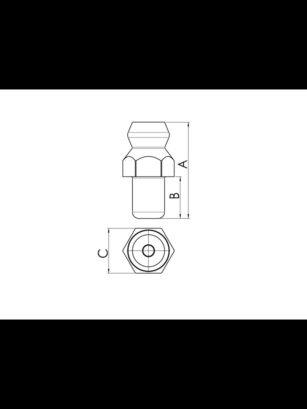 1/2 İthal Düz Gresörlük H1 DIN71412