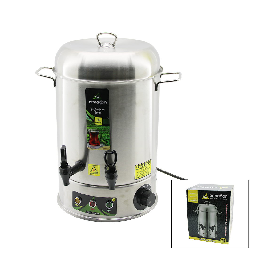 12 L Elektrikli Çay Otomatı Çift Musluk 2000W