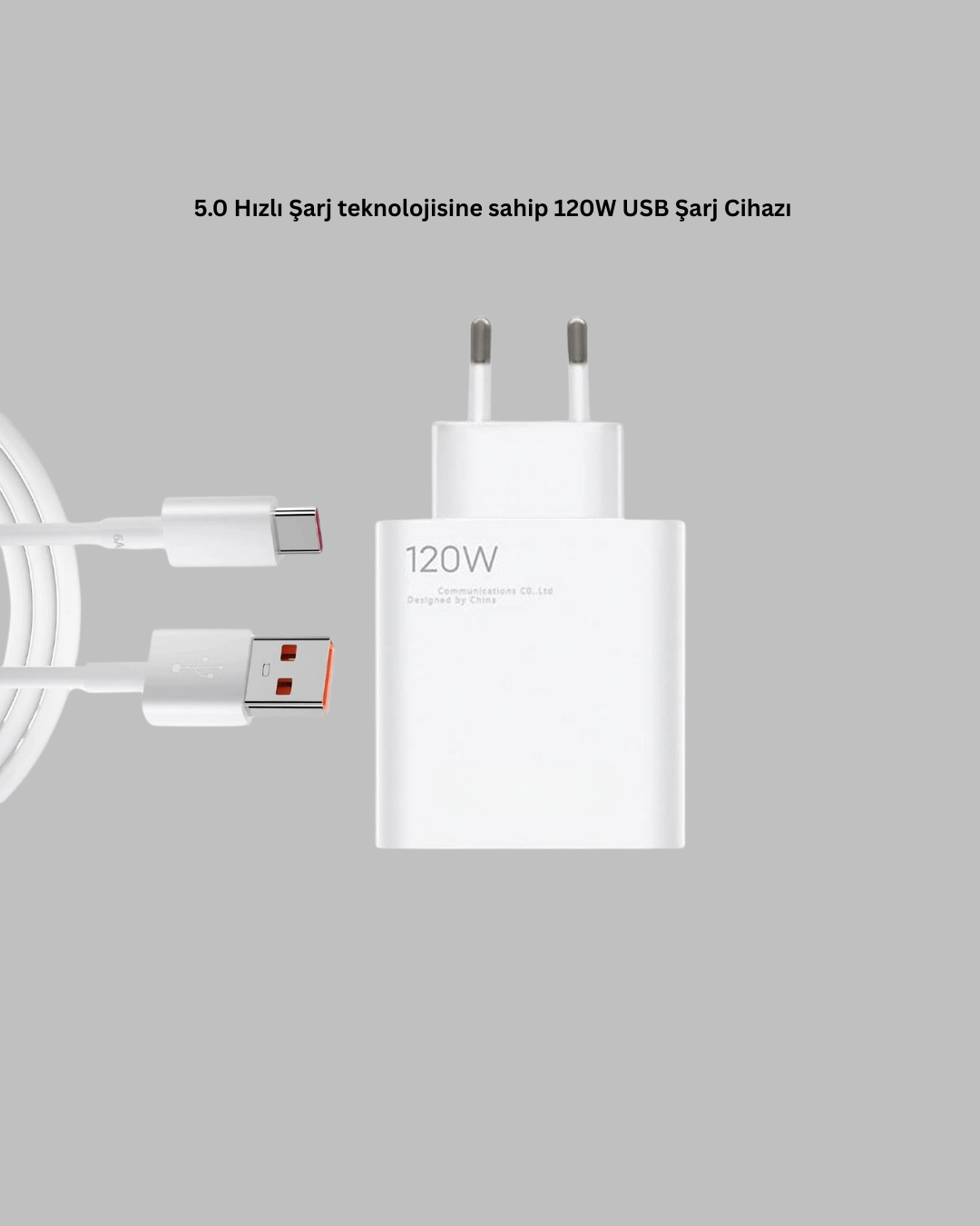 120 Watt Güçlü Hızlı Şarj Adaptörü Huawei P30 P40 Mate 20 Pro Uyumlu