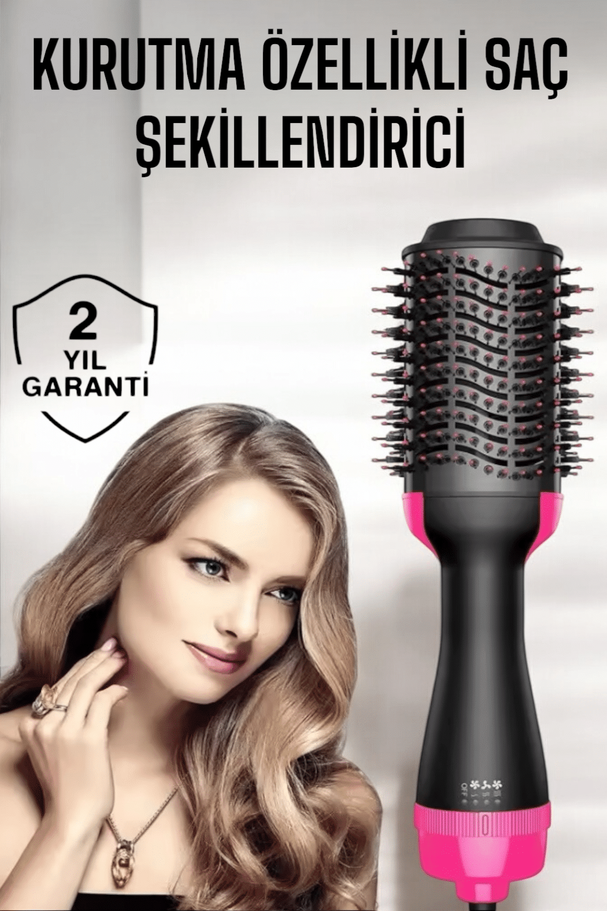 1200 Watt Gücünde, Negatif İyon Teknolojili, 3 Isı Kademeli Fön Tarağı