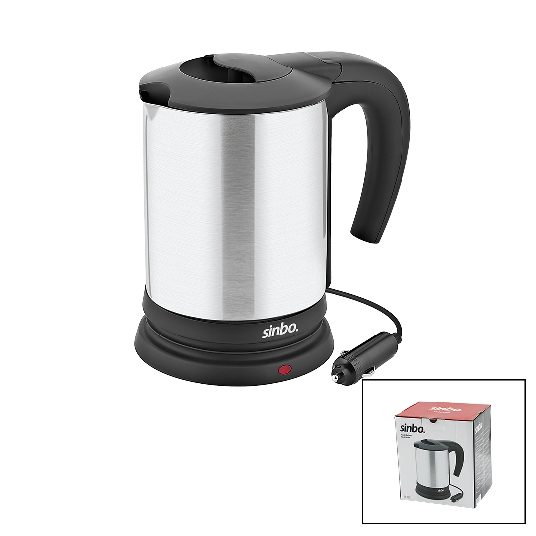 12V Araç İçi Paslanmaz Çelik Su Isıtıcı (0.8L, 120W)