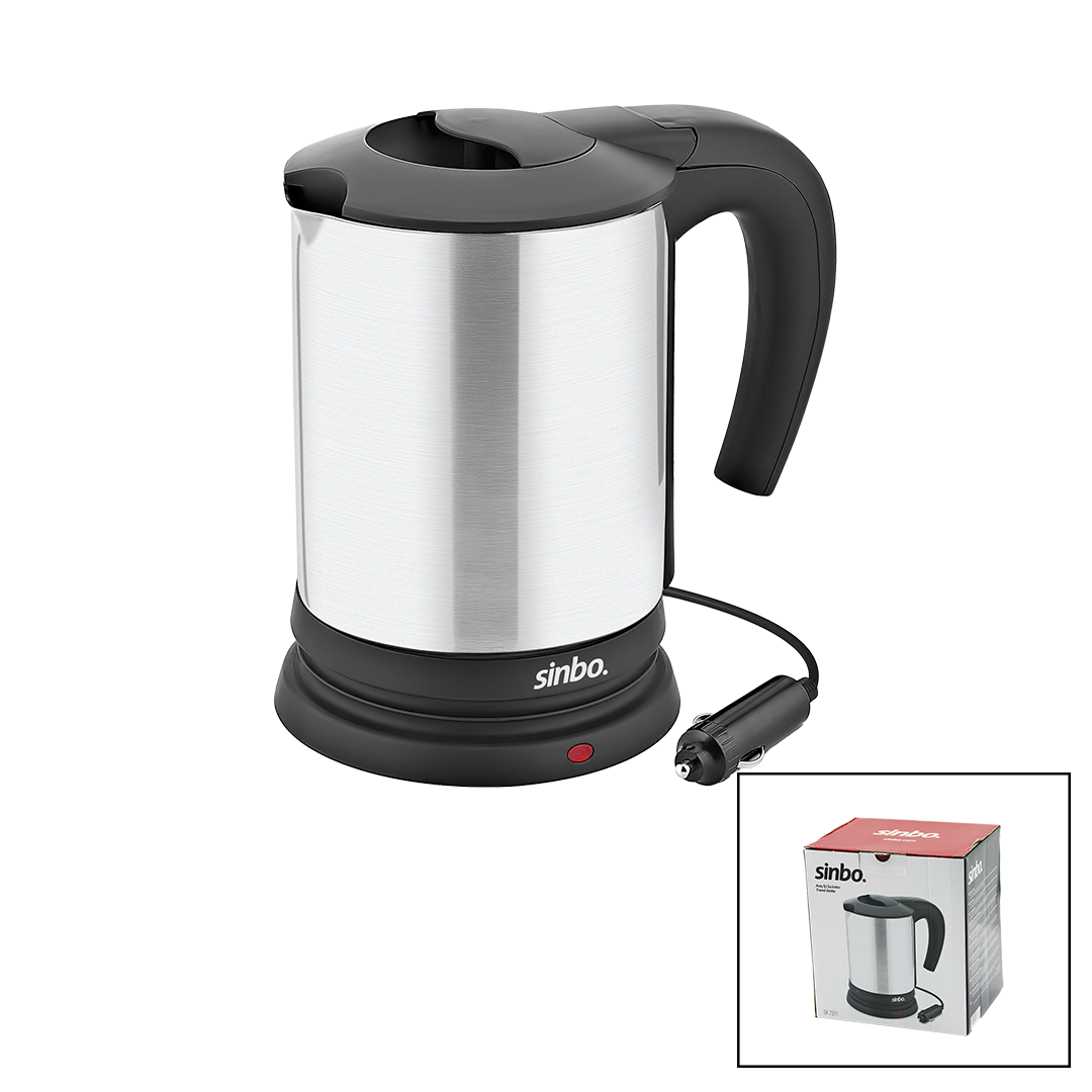 12V Araç İçi Paslanmaz Çelik Su Isıtıcı (0.8L, 120W)