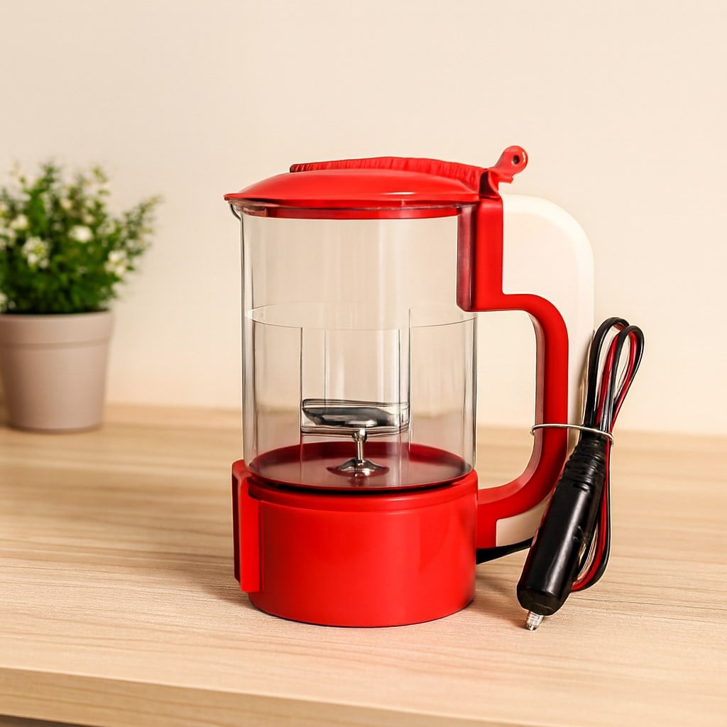 12V Araç Oto Kettle Su Isıtıcı (Çakmaklık Fişli, Plastik)