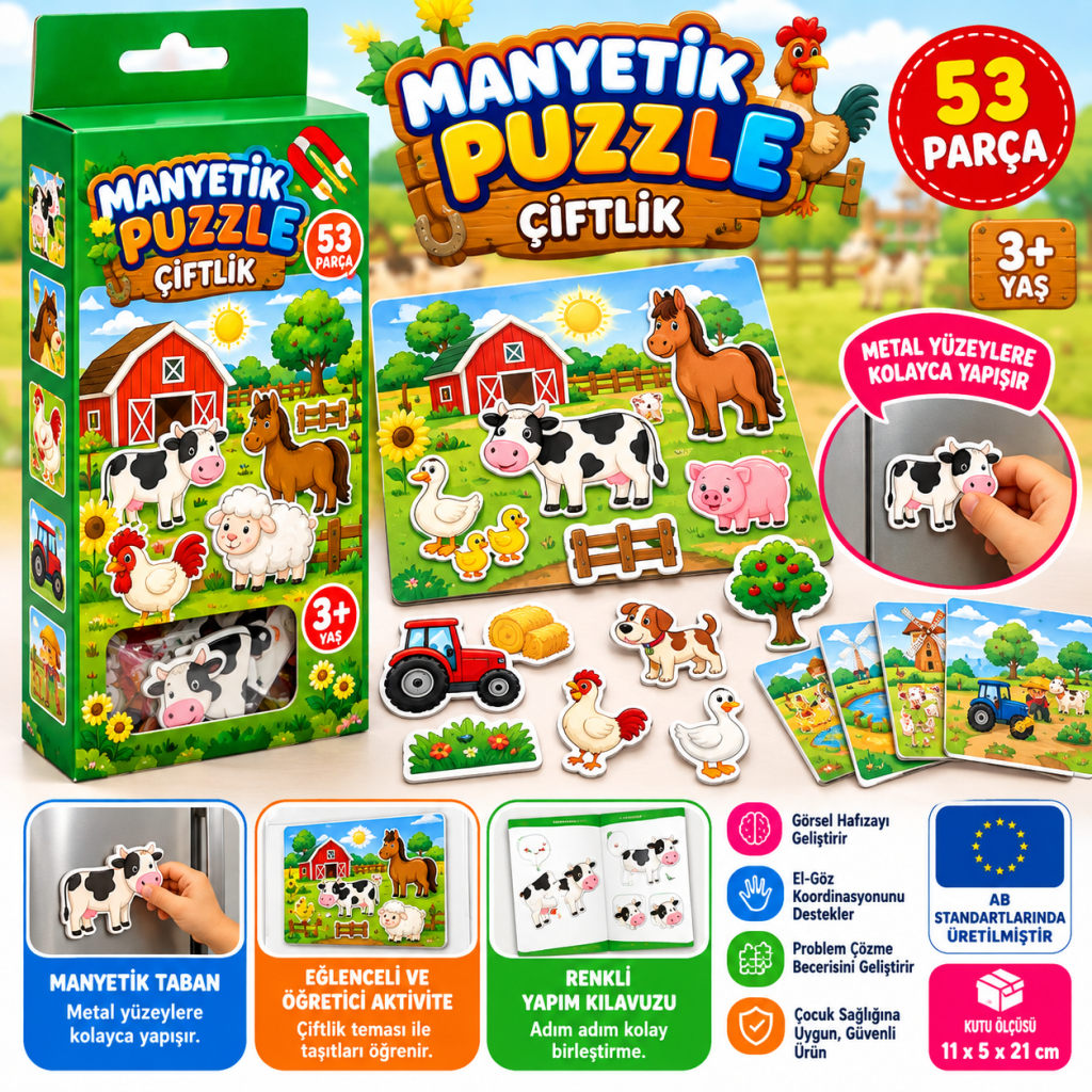 1345 MANYETİK ÇİFTLİK PUZZLE