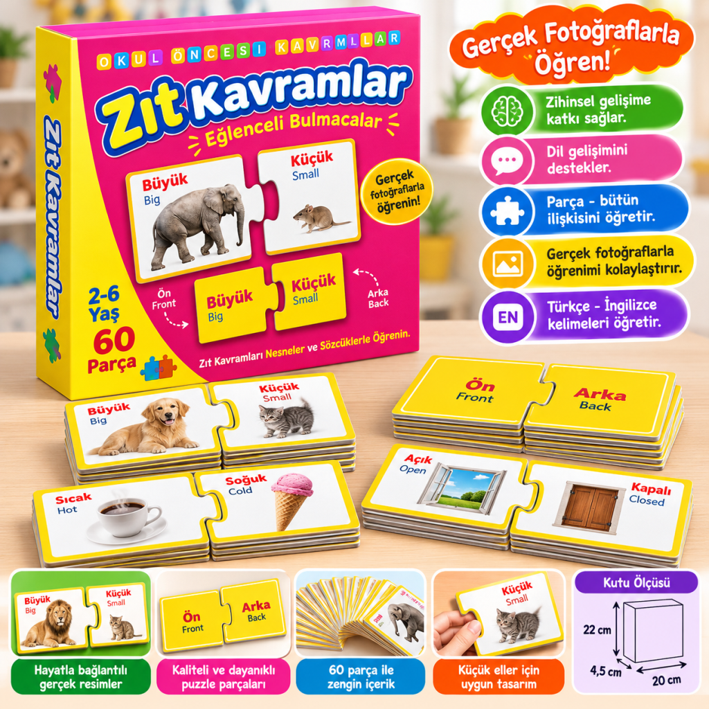 1390 EĞLENCELİ BUL ZIT KAVRAMLAR