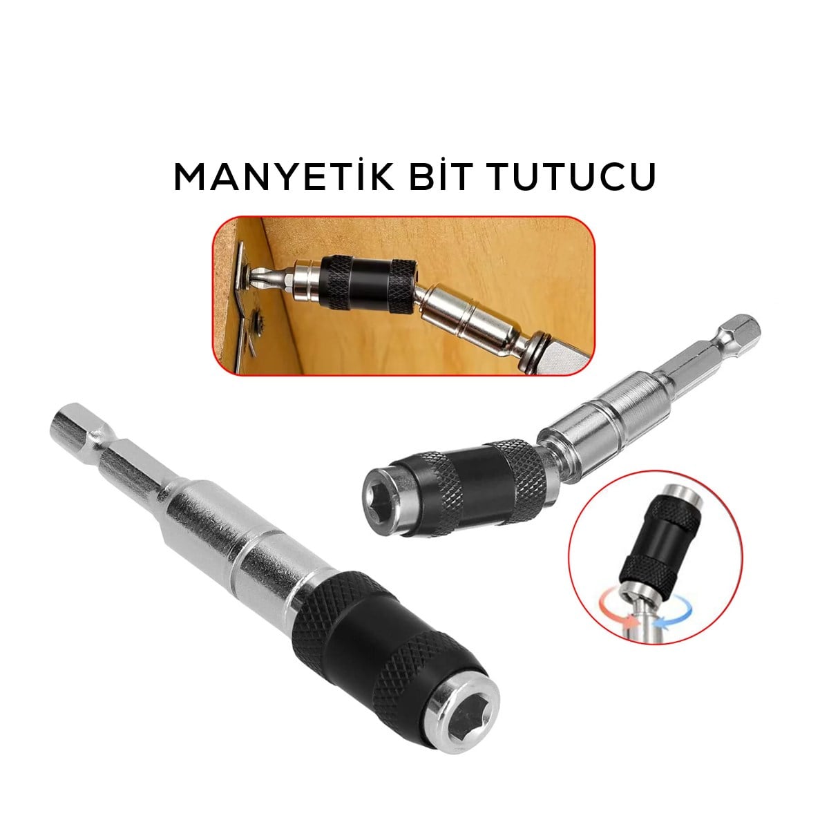 1/4 Mafsallı Manyetik Bits Tutucu (0-20°)