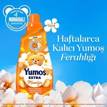 1440 ml Manolya Aromalı Extra Yumuşatıcı ile 60 Yıkama