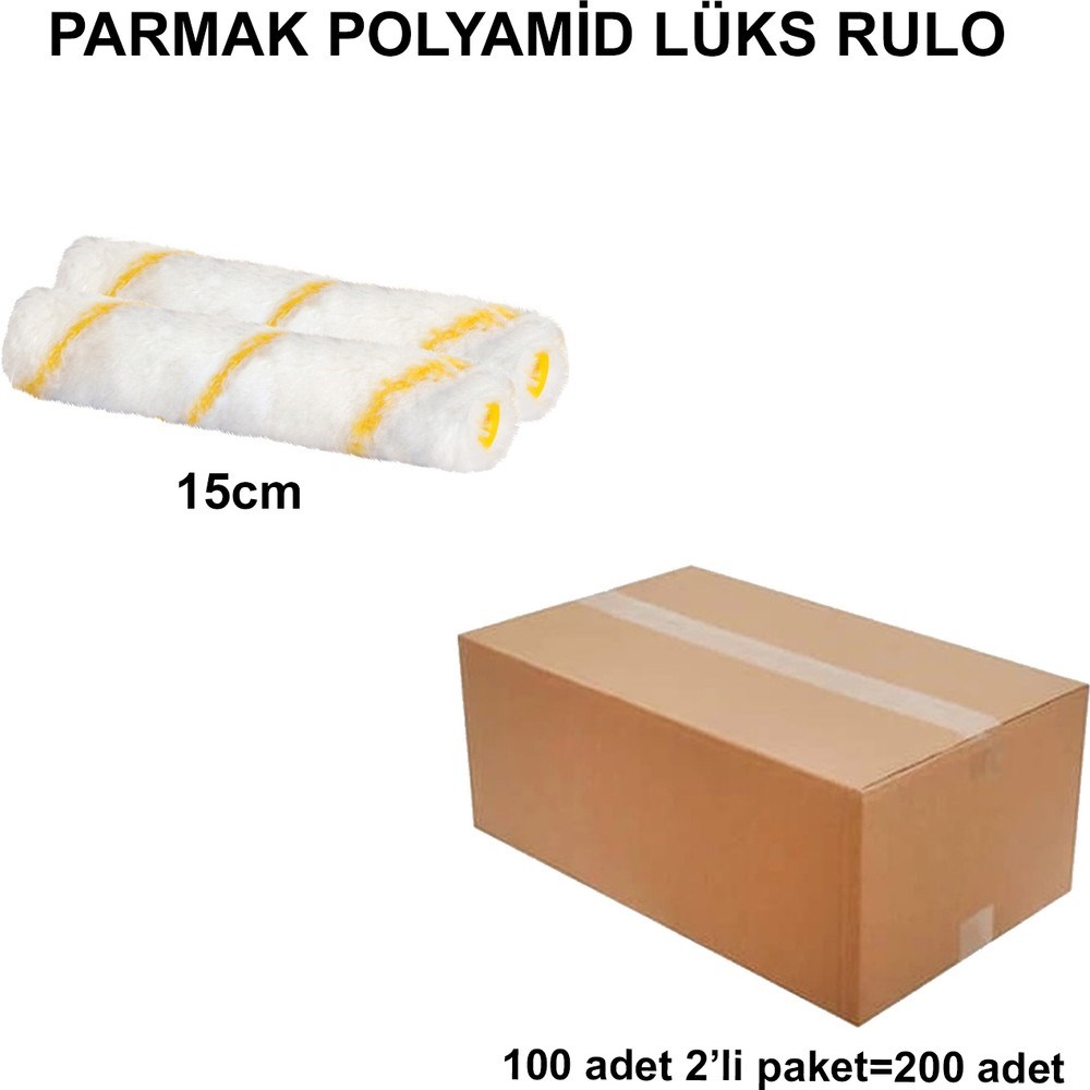 15 Cm 200 Adet Polyamid Rulo Yedek, Profesyonel Boya Uygulamaları için
