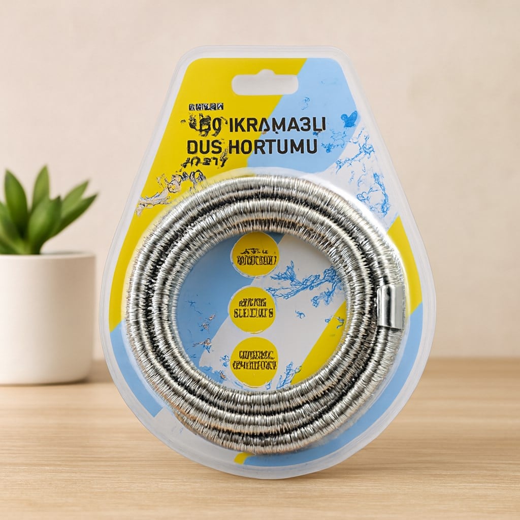 150 cm Metal Duş Hortumu 360° Döner