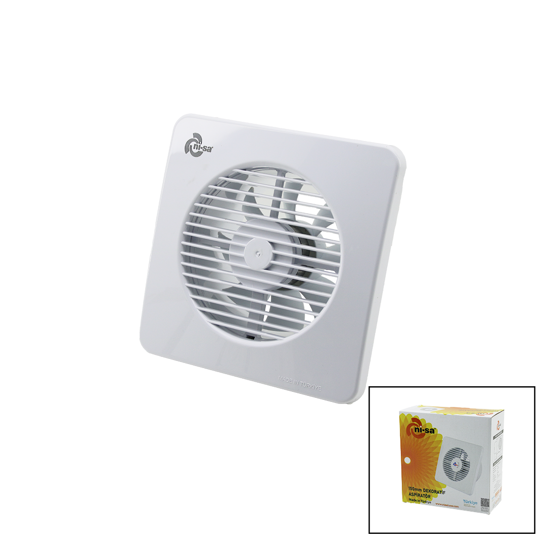 150 mm Plastik Banyo Tuvalet Aspiratörü 20W 320 m3/h