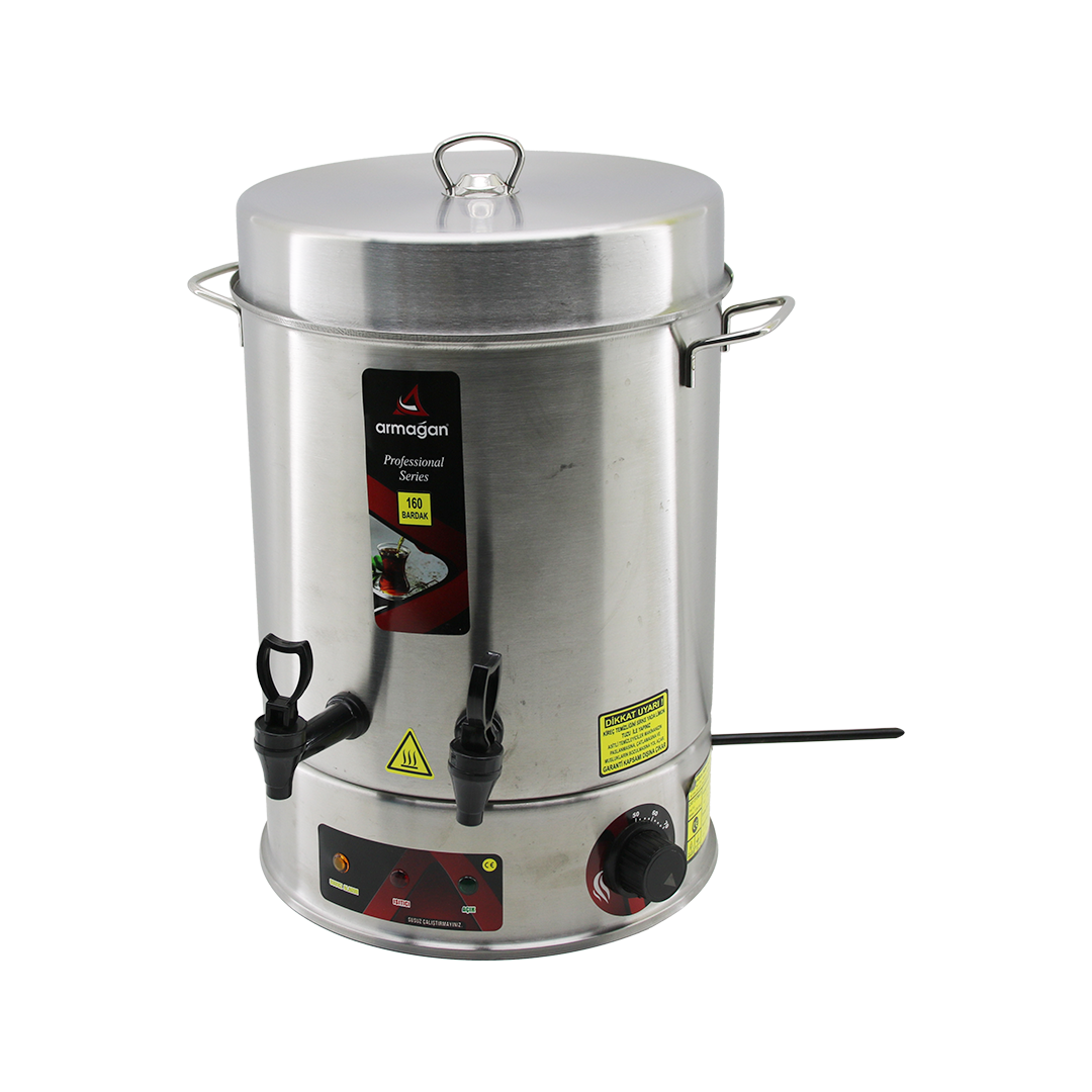 16 L Elektrikli Çay Otomatı - Çift Musluk, 2000W, 160 Bardak