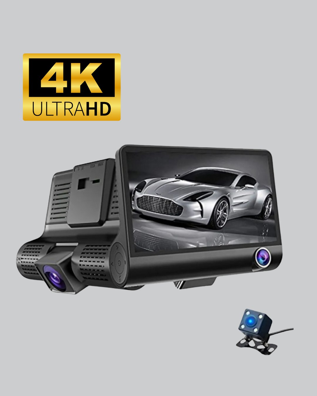170° Geniş Açılı Araç Kamerası – 4.0” IPS Ekranlı Full HD DVR