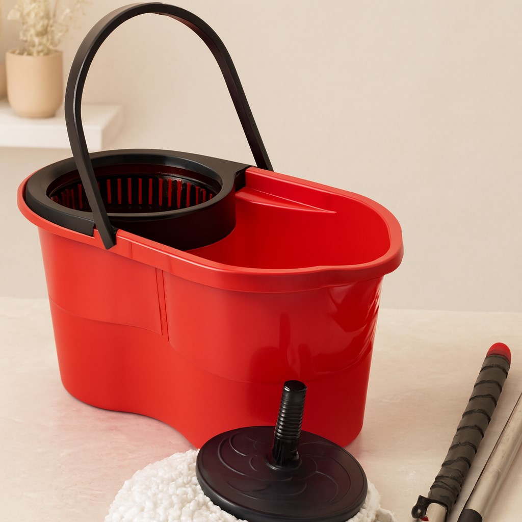 18 Litre Otomatik Dönerli Kova Mop Temizlik Seti