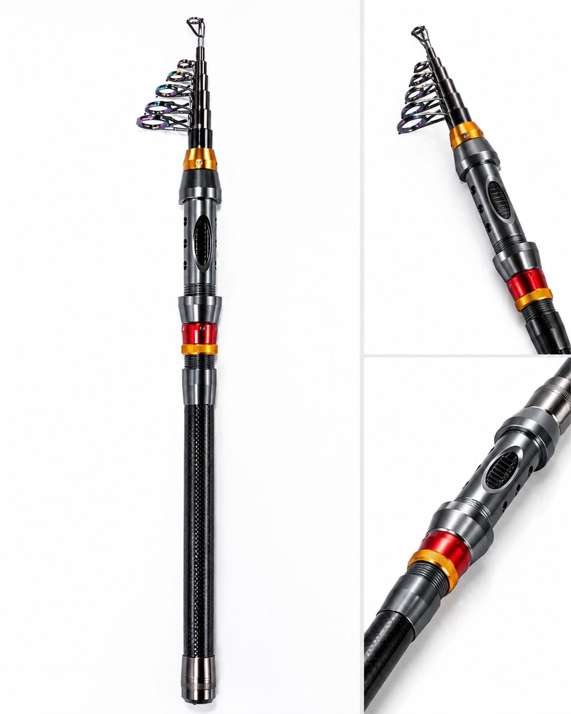 2.40m (Cep Boy 42cm) Teleskopik Karbon Olta Kamışı