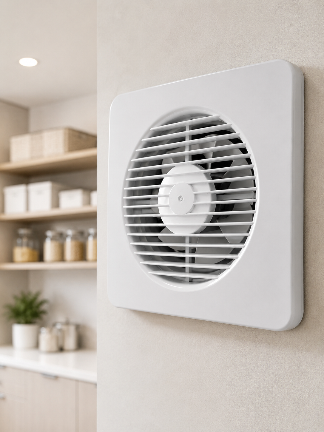 20 W Havalandırma Fanı 150 mm Bağlantı Çapı 20,8 x 20,8 cm Dekoratif Aspiratör
