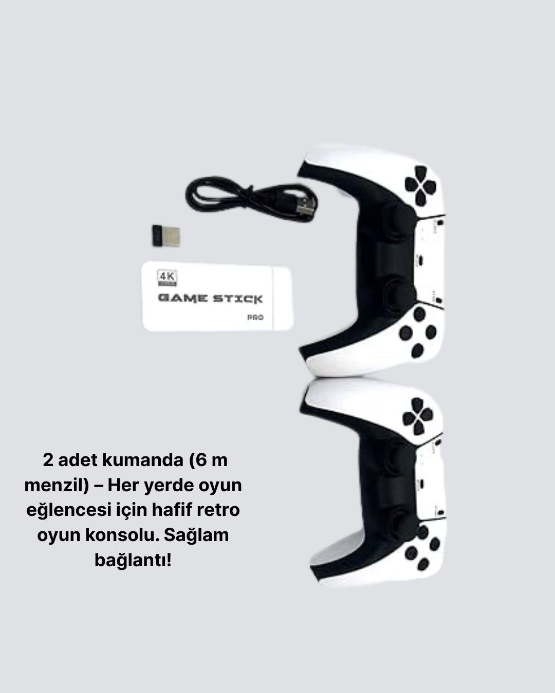 20.000 Yüklü Oyunlu Kablosuz Retro Oyun Konsolu 4K Destekli