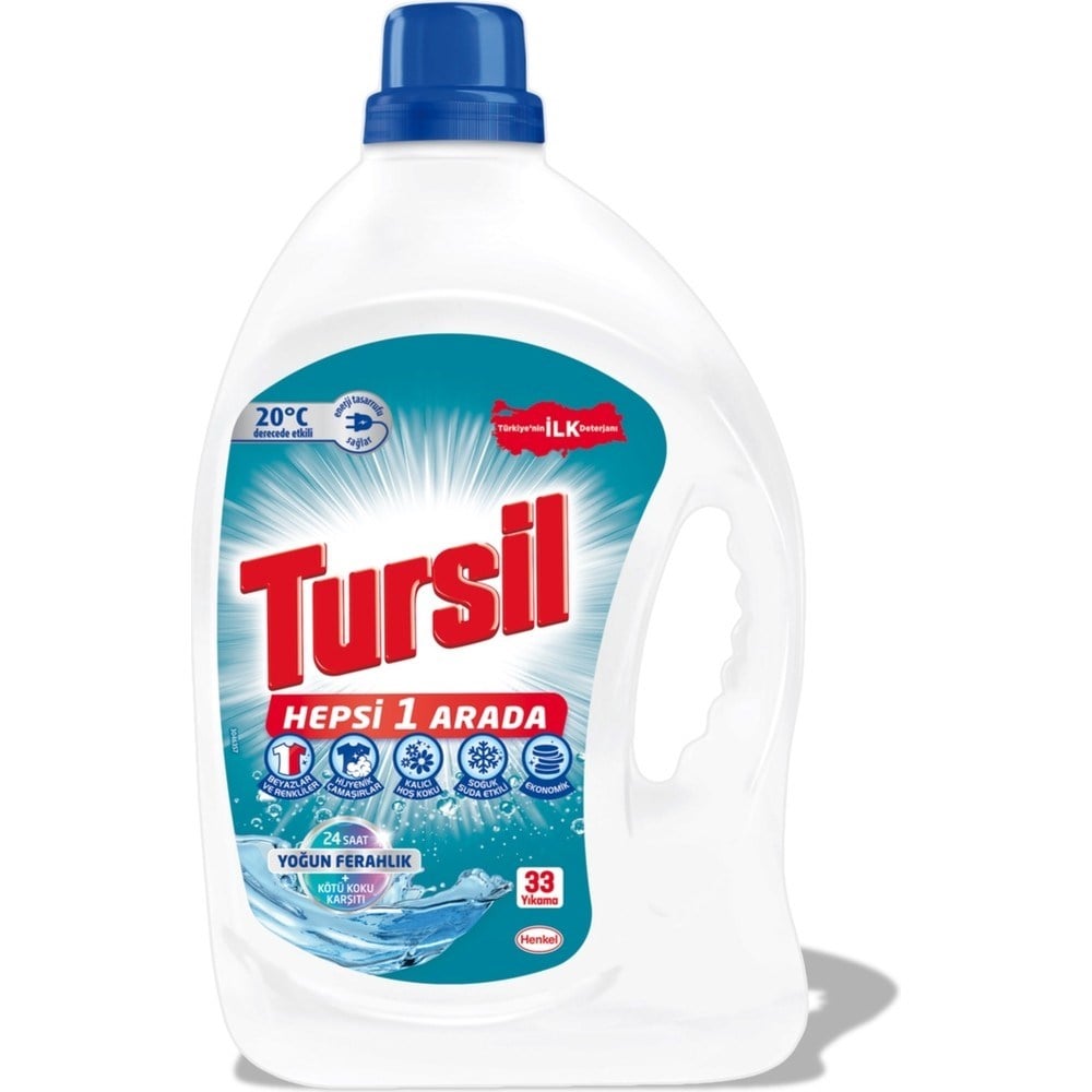 2145 ml Hepsi Bir Arada Sıvı Çamaşır Deterjanı Yoğun Ferahlık