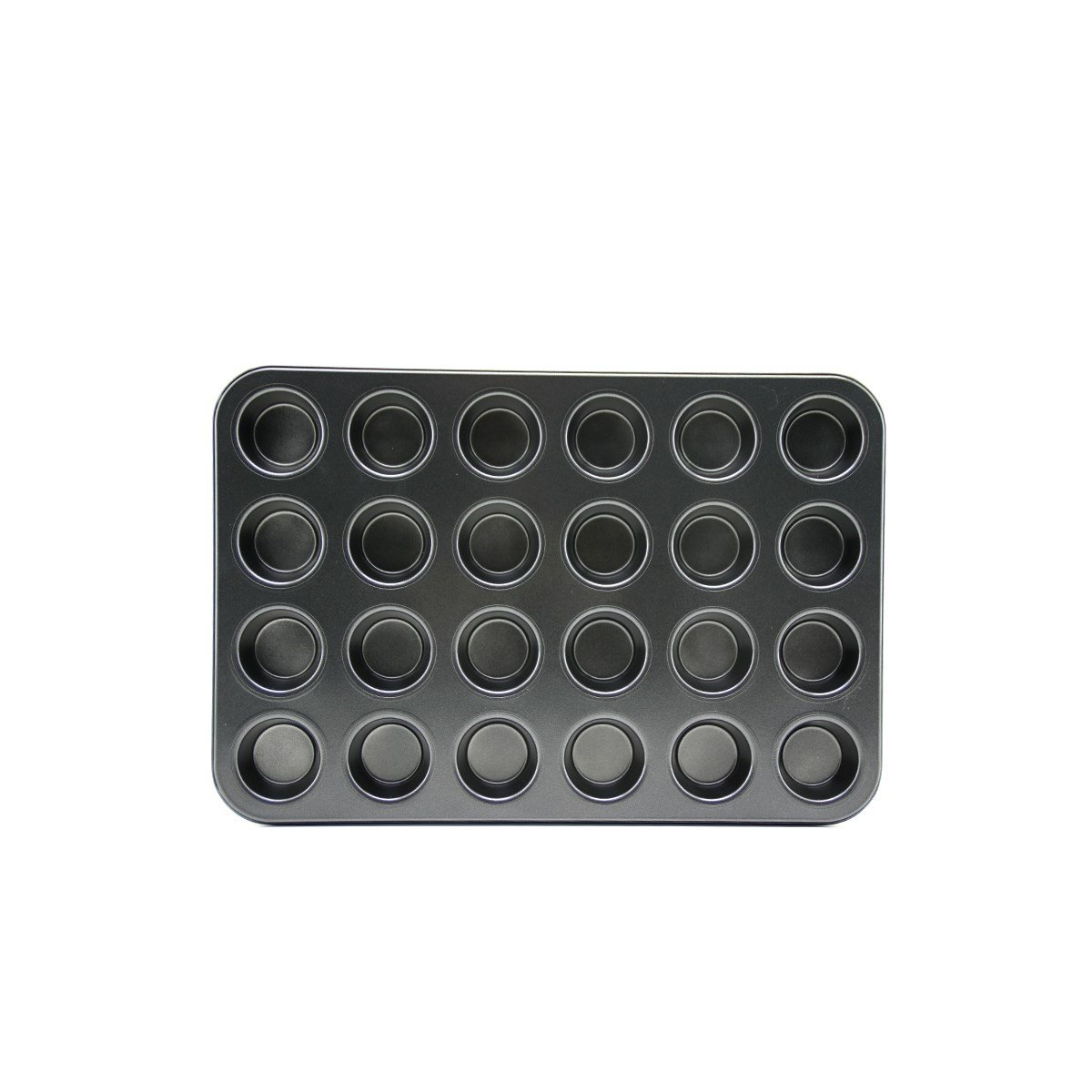 24 Gözlü Metal Muffin Kek Kalıbı Siyah