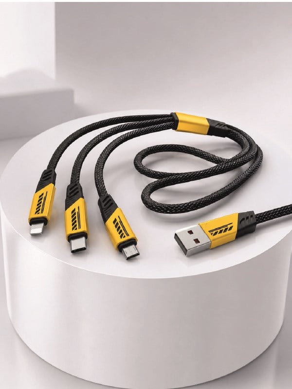 240W 3'ü 1 Arada Hızlı Şarj Kablosu USB Type-C Lightning Micro USB