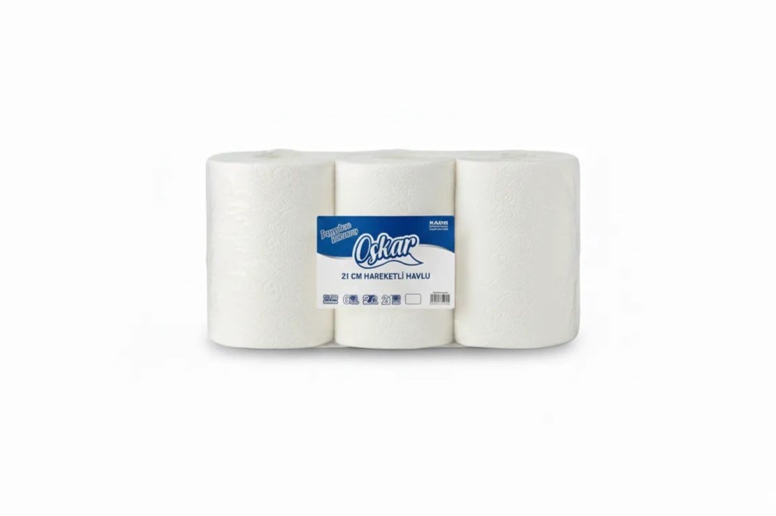 2,5 kg 21cm Hareketli Havlu | 6 Rulo