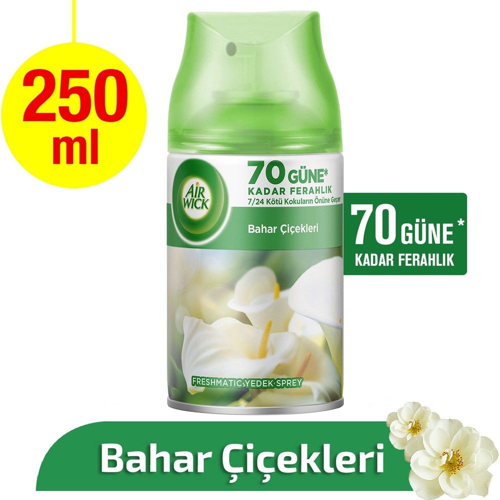 250 ml Bahar Çiçekleri Oda Kokusu Yedek 70 Güne Kadar Süren