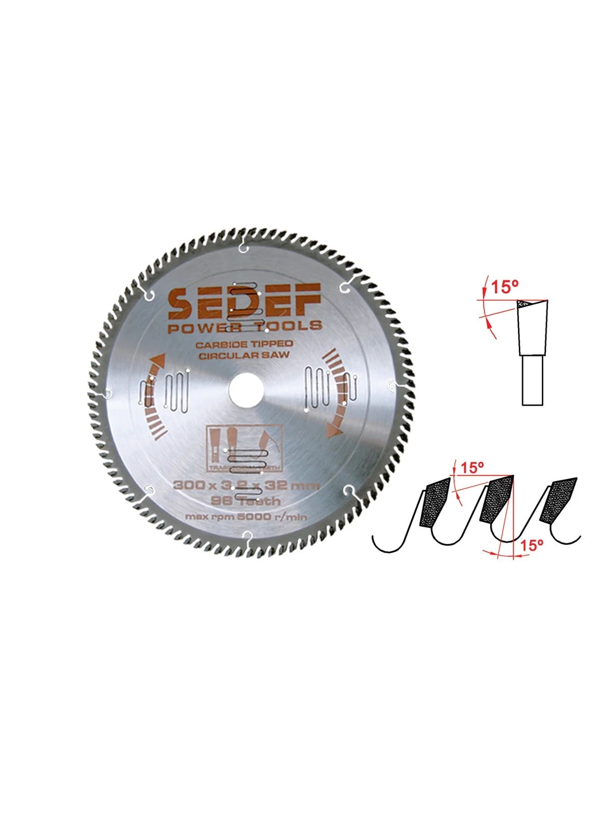 250x30-25-20x3.2x2.4 mm 80 diş Alternatif Sık Diş Testere