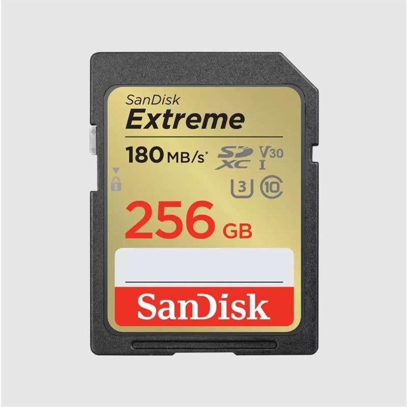 256GB EXTREME PRO SD UHSI 180MB/S 90MB/S SDSDXVV-256G-GNCIN