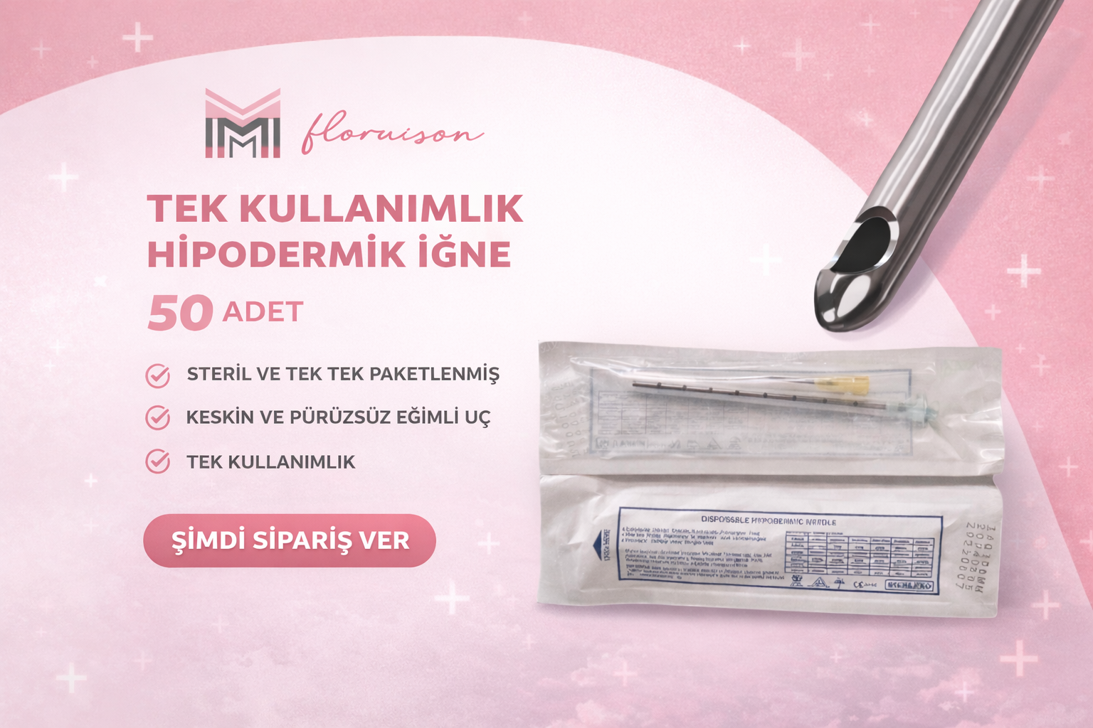 25G X 70MM Dolgu Kanülü Steril Uç 50 Adet 1 Kutu