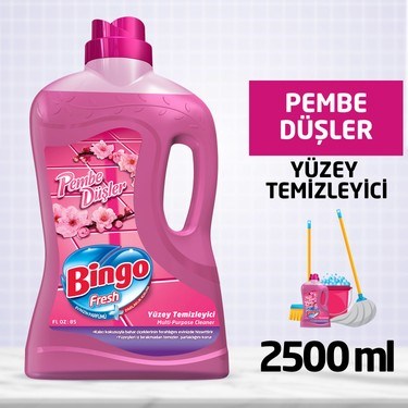 2,5L Pembe Düşler Yüzey Temizleyici Çiçek Kokulu