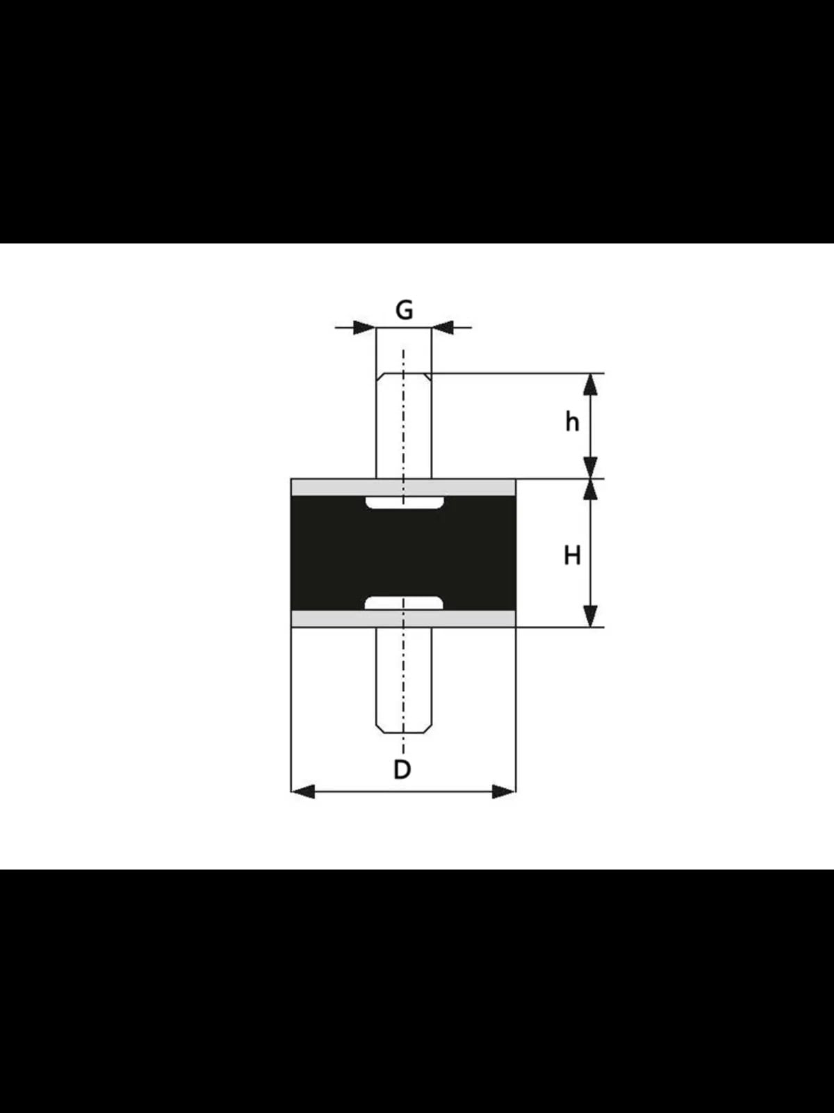 25X10MM M6 A  TİP LASTİK TAKOZ PULLU