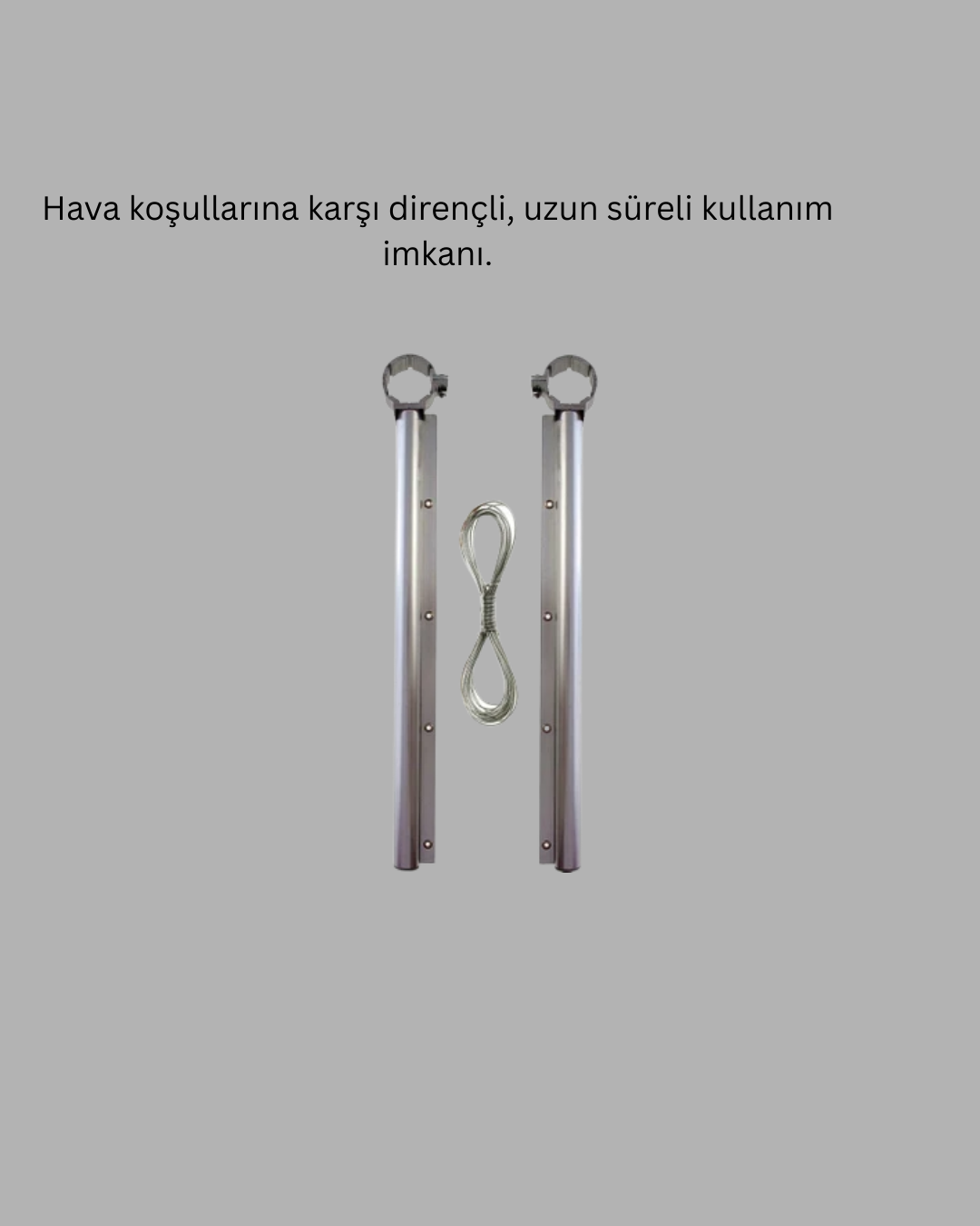 25x60 Balkon Askılığı Kare Demir Uyumlu Hava Dayanıklı Çamaşır Askısı
