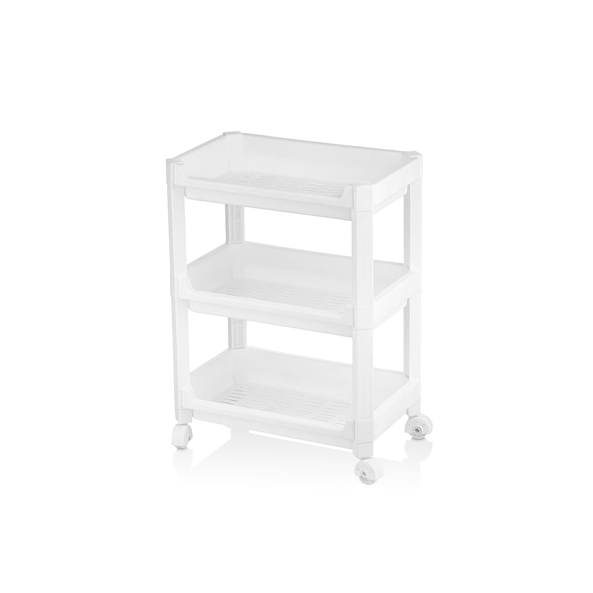 3 Katlı Tekerlekli Sepet Organizer Raf - 352x220x480 mm
