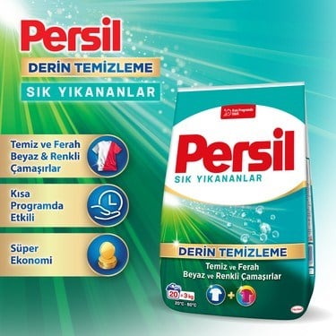 3 kg Toz Çamaşır Deterjanı ile Sık Yıkanan Beyazlar için