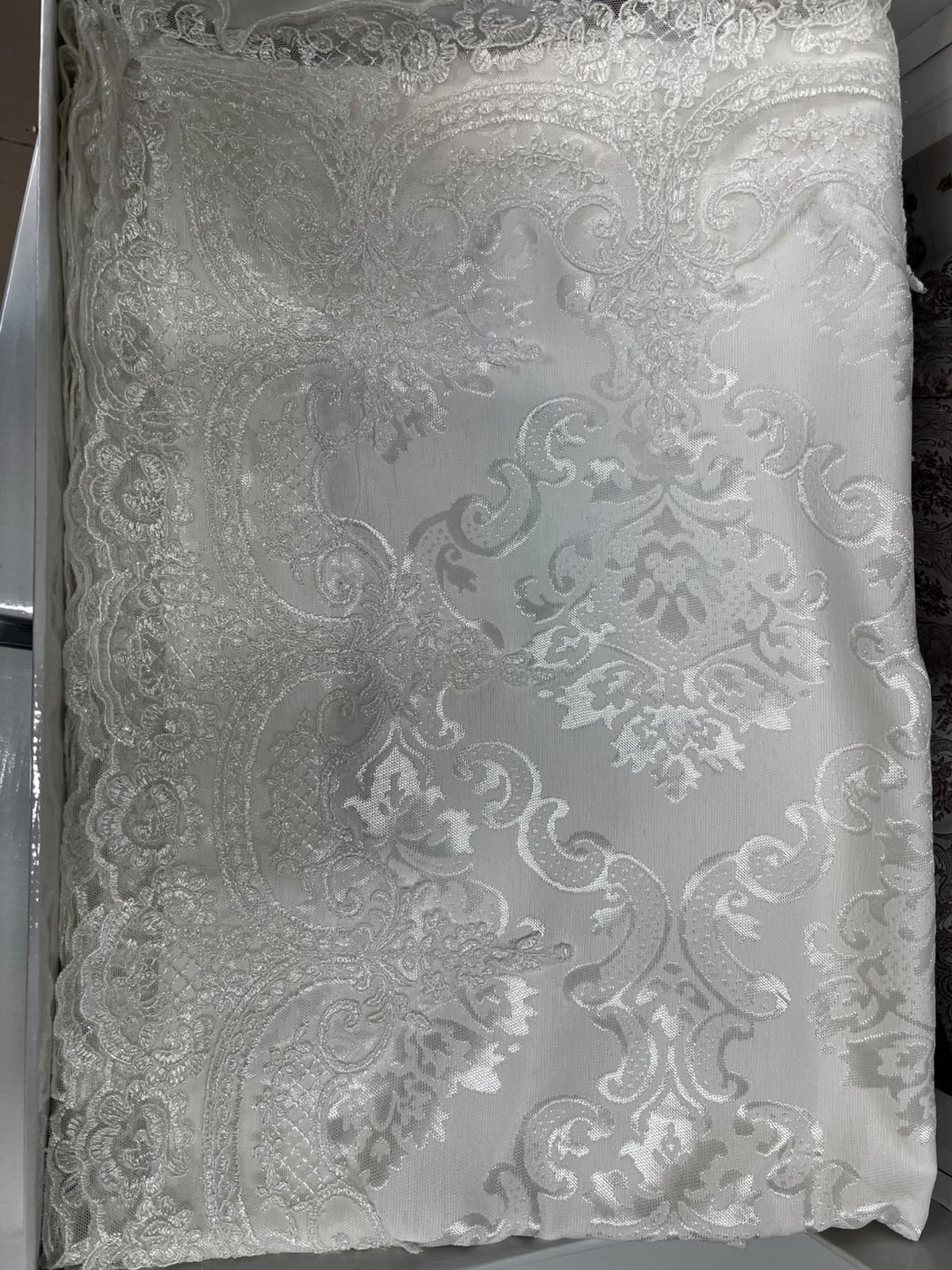 3 Parça Şönil Pike Takımı Krem