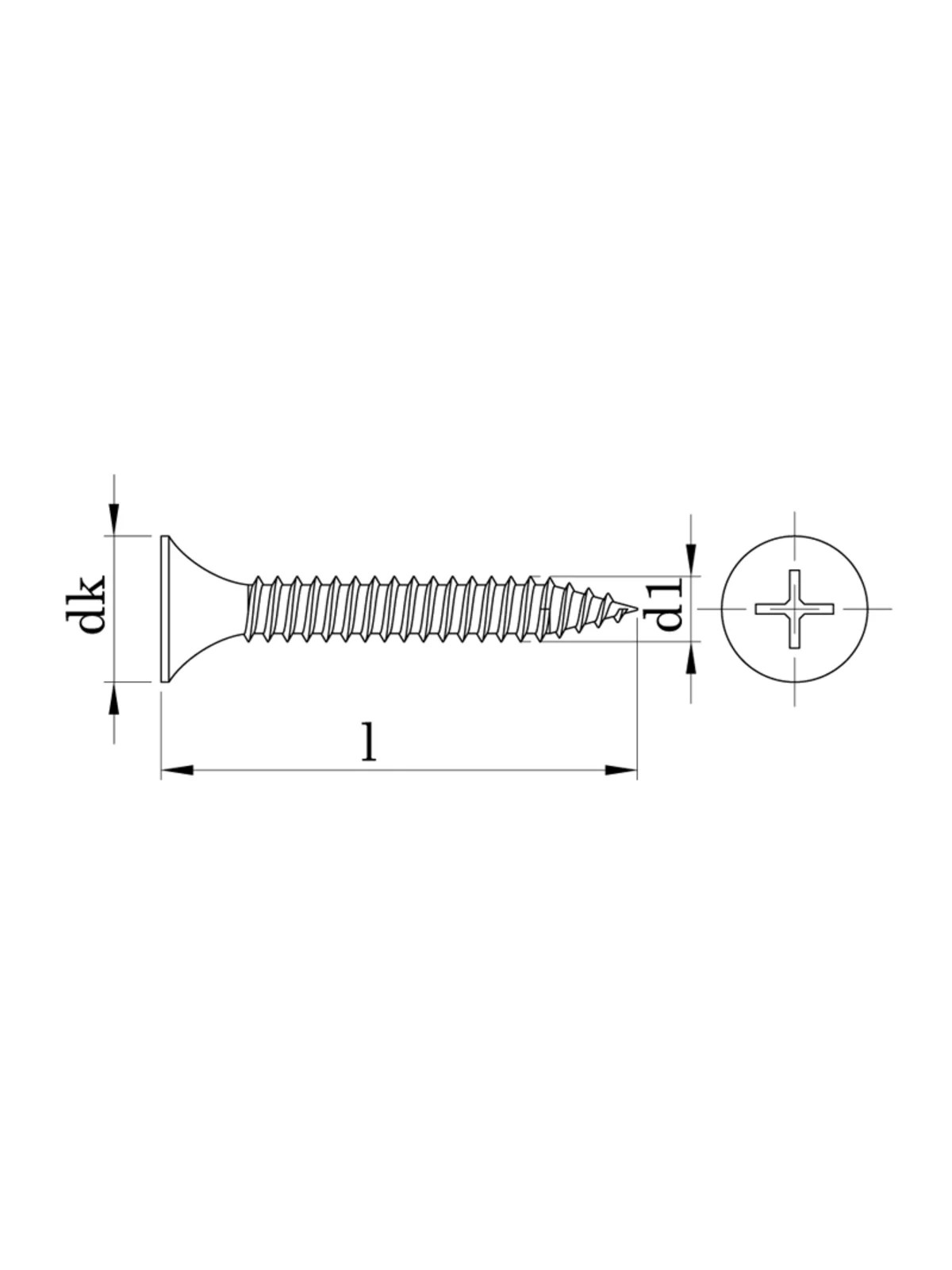 3.5x25 mm Sivri Uçlu Alçıpan Vidası