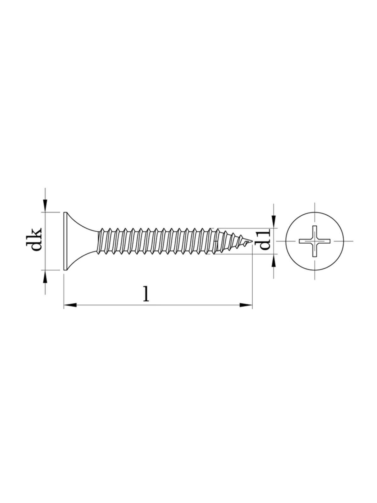 3.5x25 mm Sivri Uçlu Alçıpan Vidası