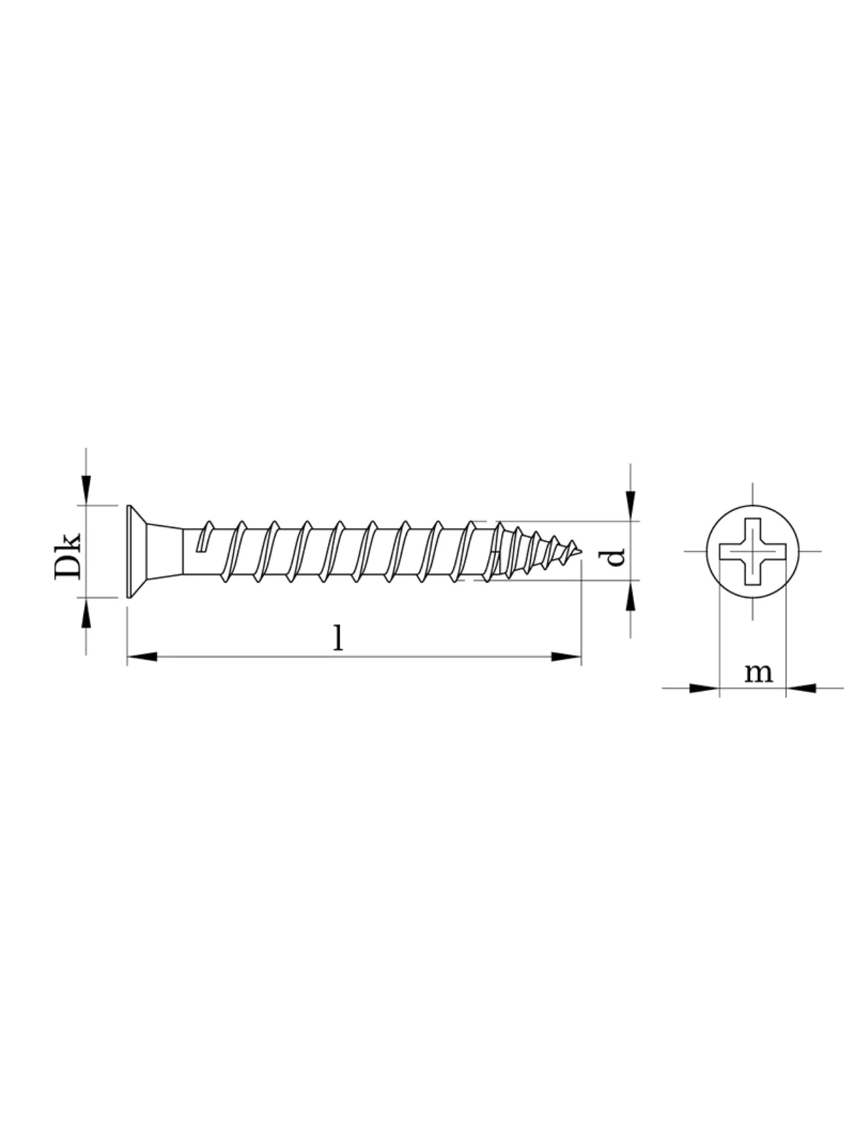 3.5x40 mm Sunta Vidası DIN 7505