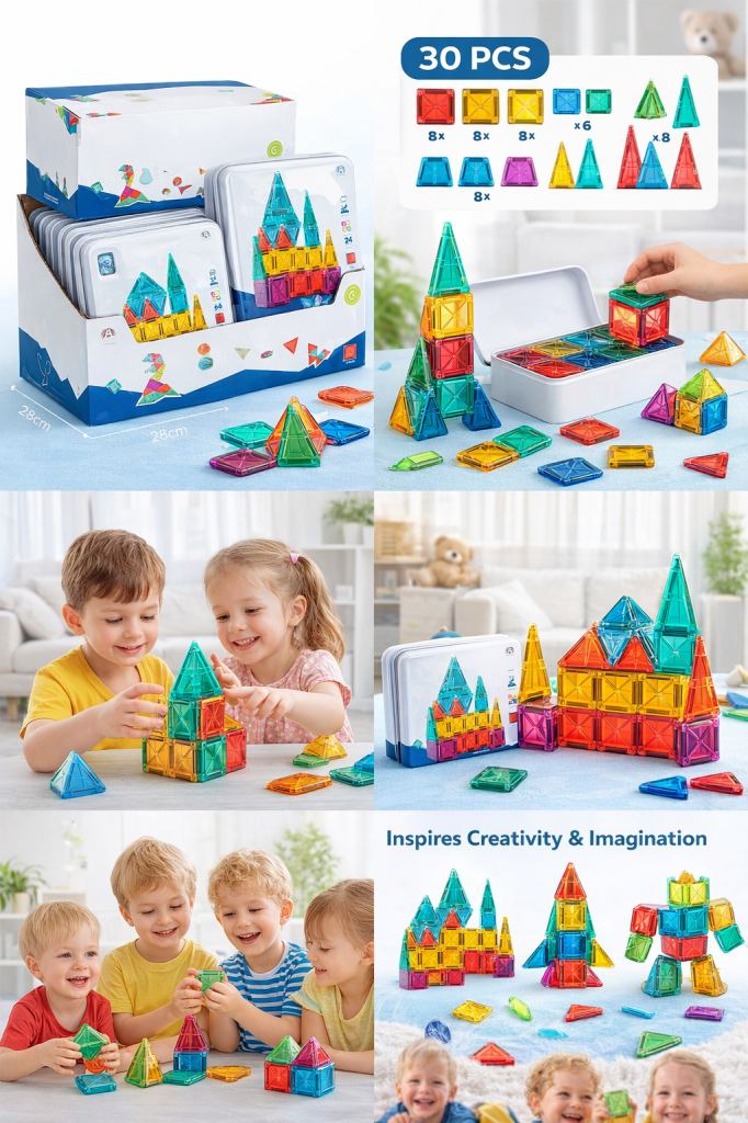 3.75CM Mini Blok Metal Kutu 24 Parça