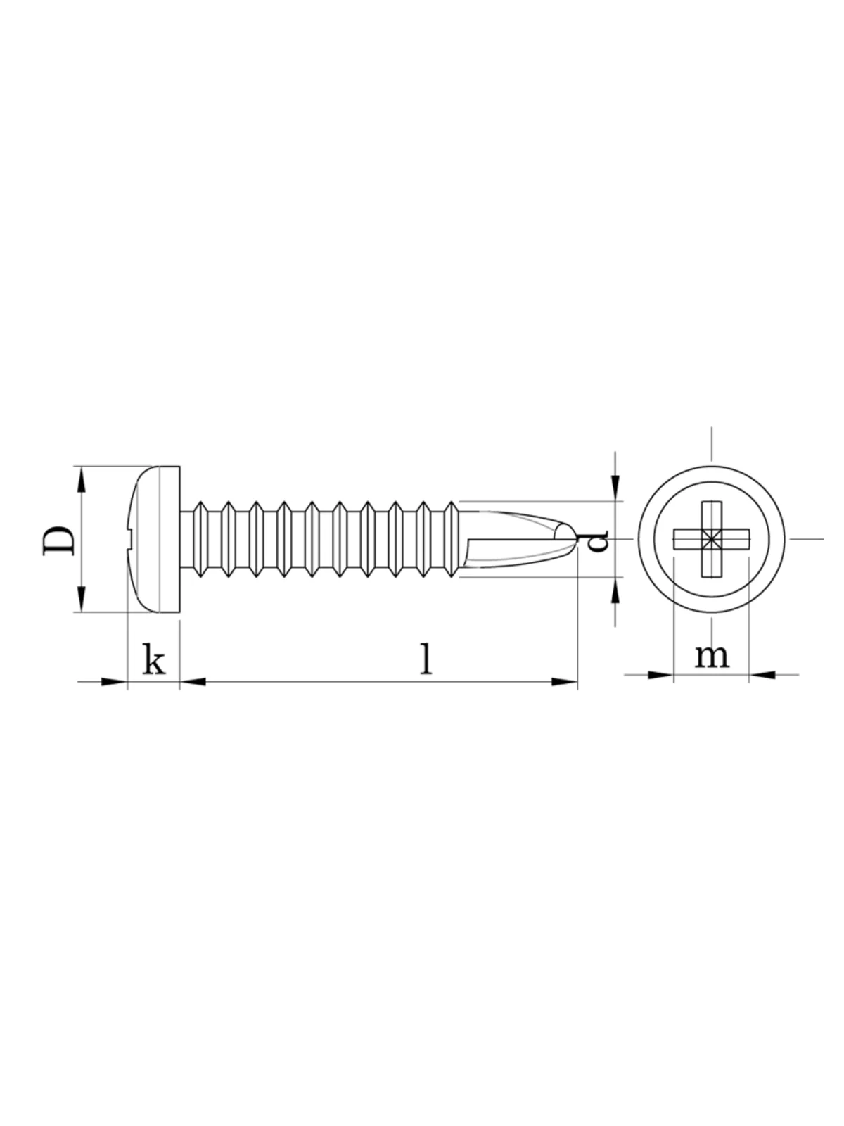 3.9x16 mm YSB İthal Matkap Uçlu Vida DIN 7504N