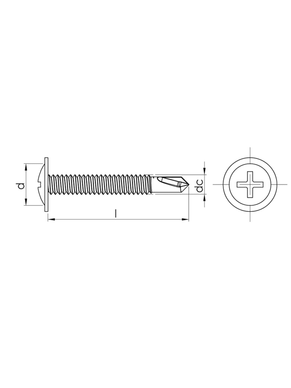 3.9x25 İthal RYSB Matkap Uçlu Saç Vidası