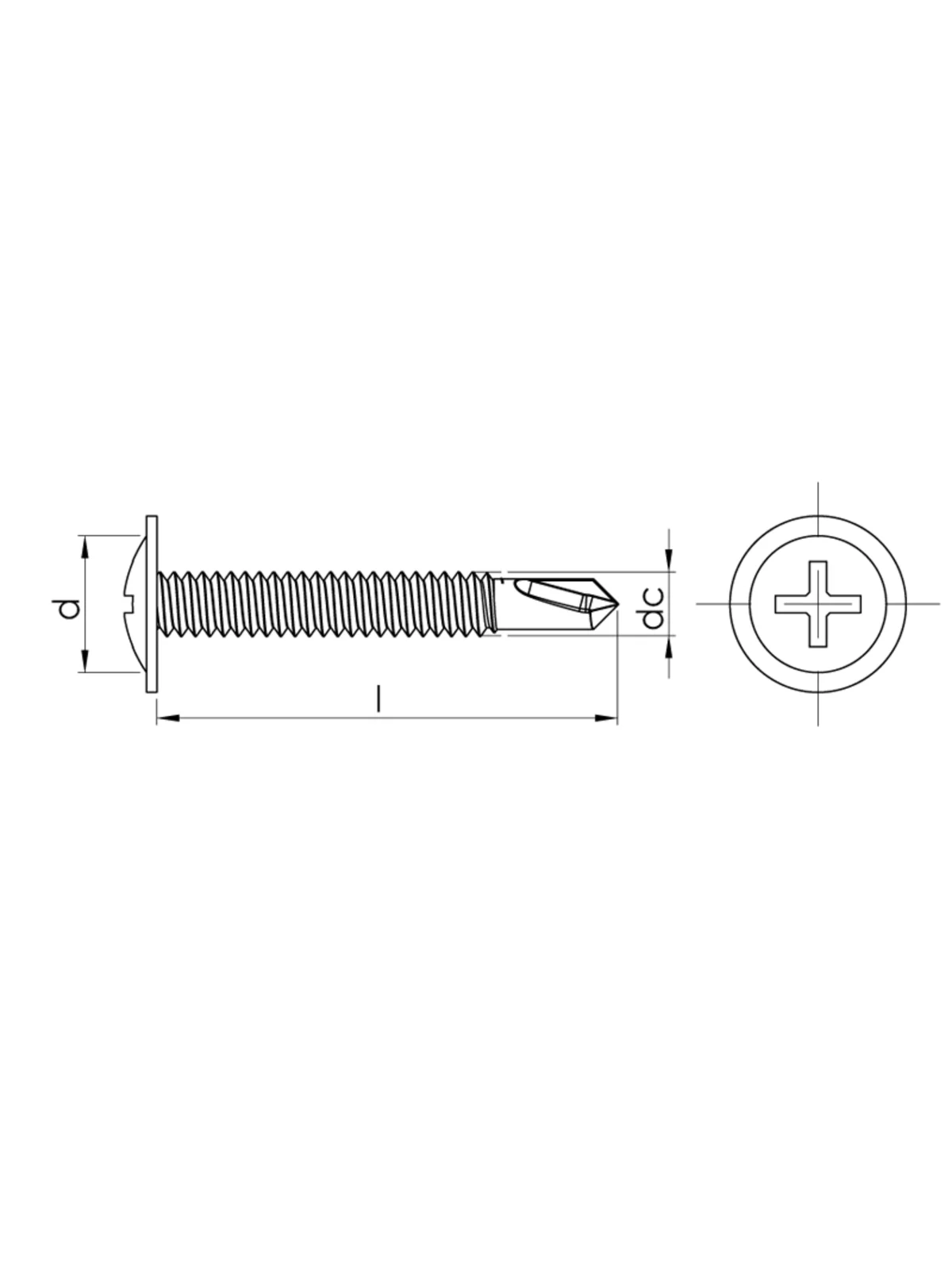 3.9x25 İthal RYSB Matkap Uçlu Saç Vidası