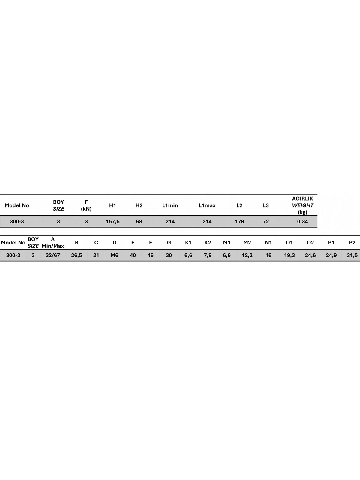 300-3 U Kancalı Yatay Tabanlı Bağlantı Elemanı 23760
