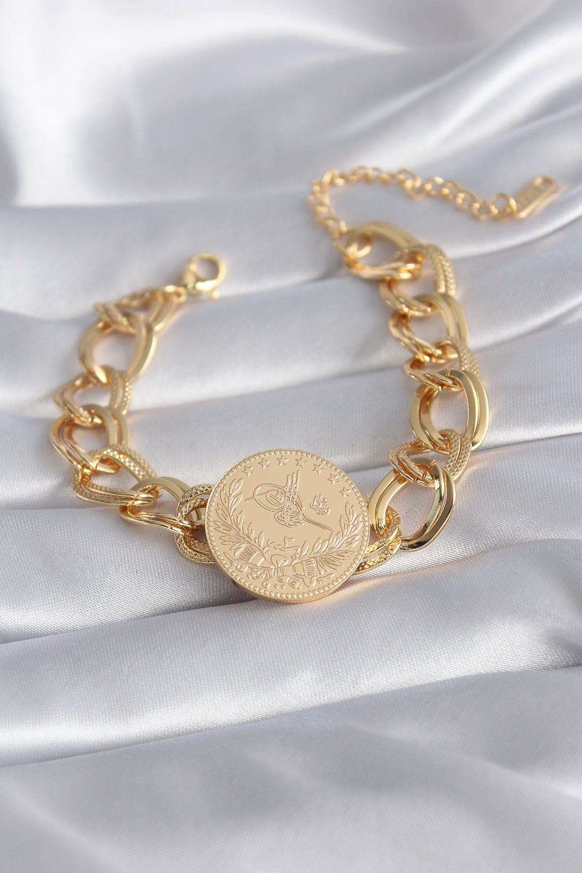 316L Çelik Gold Renk  Altın Model Samanyolu Kadın Bileklik
