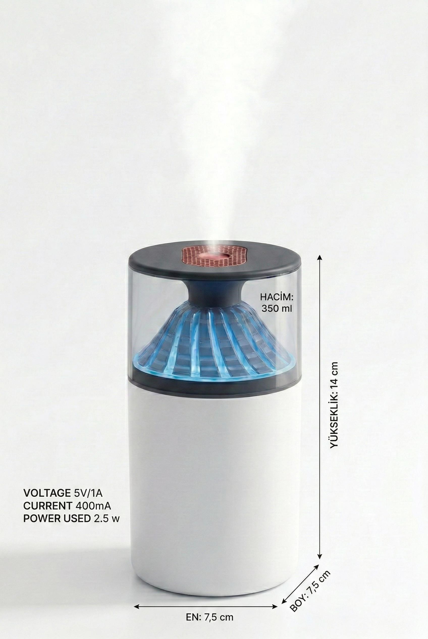 350 ml LED Işıklı Hava Nemlendirici & Modern Oda Kokusu Difüzörü