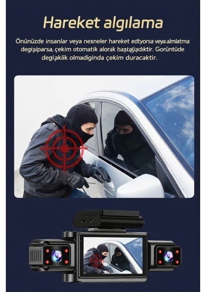 360° WiFi Quad Araç Kamerası