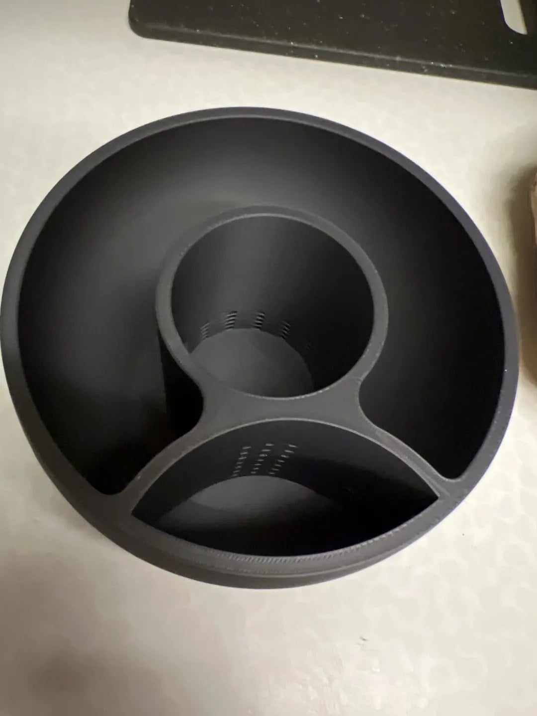 3D Baskı 3lü Sukulent Saksısı ve Kalemlik Organizer - Dekoratif Masaüstü Bitki Saksısı-Siyah