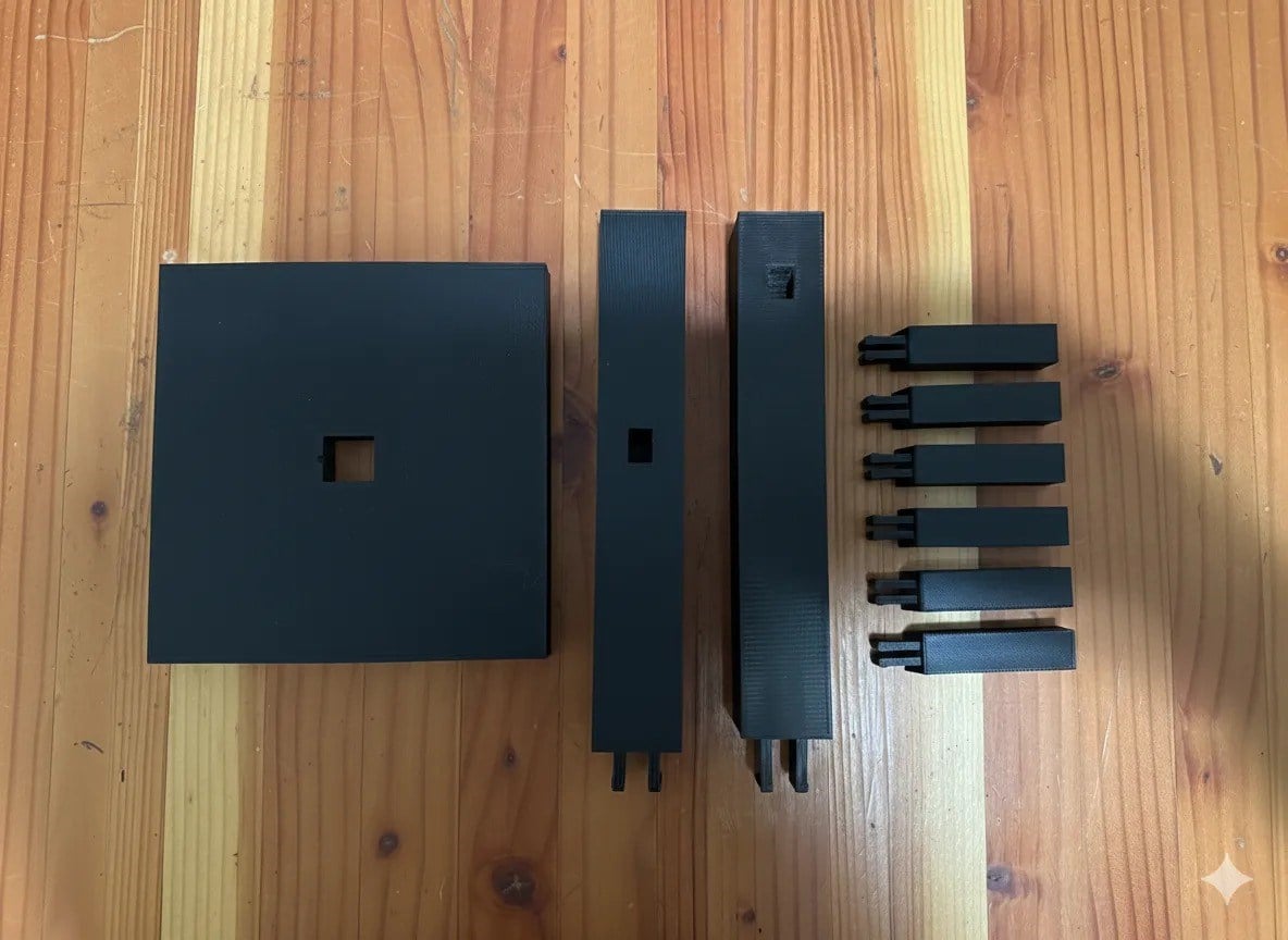 3D Baskı 6'lı Kupa Askılığı Kupa Ağacı Vidasız Montajlı Fincan Tutucu Mutfak Kupa Standı Siyah